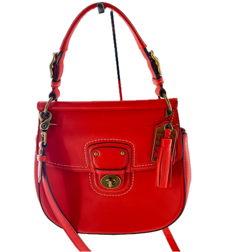 Coach Willis Legacy 70th Anniversary Vermillion Leather Handbag 19132 (2012) - Picture 14 of 17